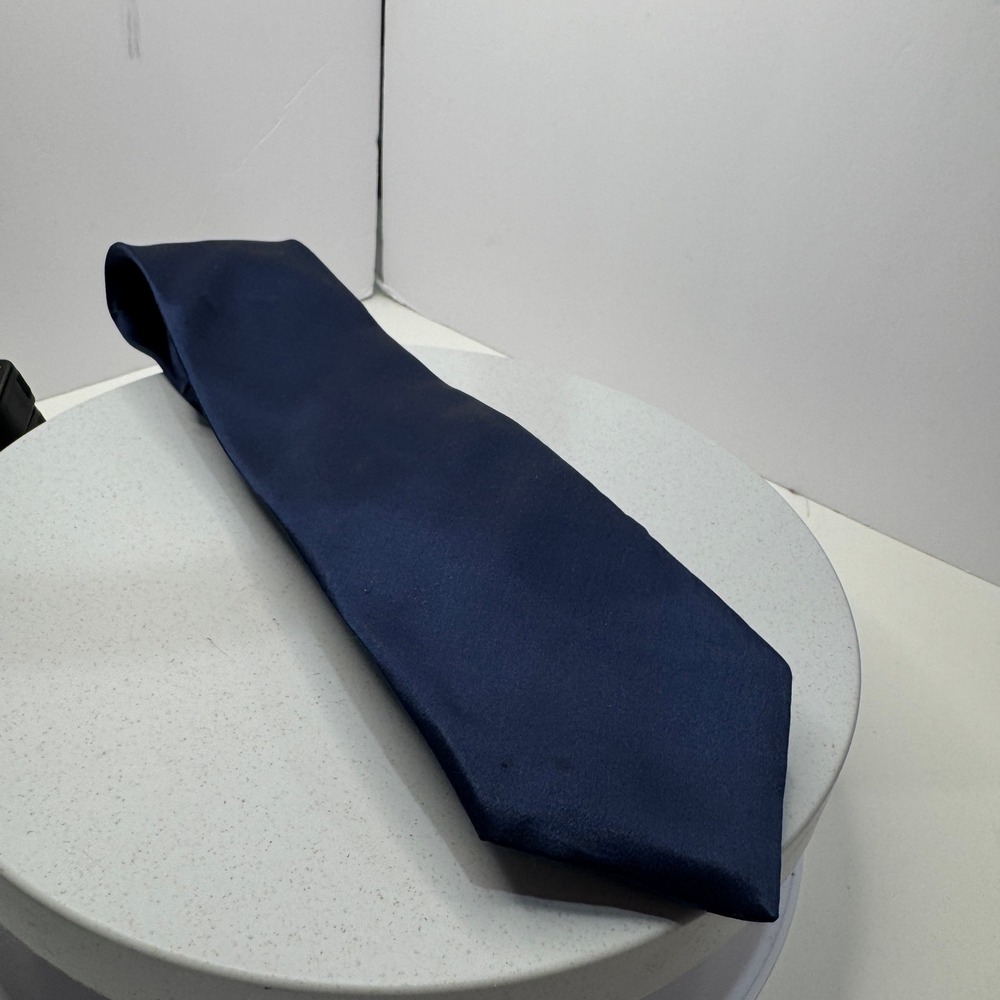 Nicole Miller‎ New York Men's Solid Navy Satin Necktie – One Size